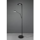 Trio 424210332 LED stojacie svietidlo Barrie 1x32W + 1x6W | 4600lm | 2700-4000K | IP20 - zabudovaný stmievač, pamäťová funkcia, nastavenie teploty osvetlenie, otočné ramená, oddelené vypínače, čierna