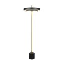 Trio T440210180 LED stojacia lampa KEATON  | 21W integrovaný LED zdroj | 1x2400lm | 2300+3000+4000K | vypínač | stmievač | čierna | zlatá