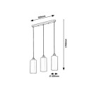 Rabalux 4480 stropné závesné svietidlo Panthea 3x40W | E27 - zlatá, biela