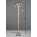 Trio T449510279 LED stojacia lampa WILLIS  | 39+6W integrovaný LED zdroj | 4600lm | 2300+3000+4000K