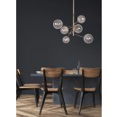 Lucide 46412/06/10 LED závesné stropné svietidlo Alara 6x2W | G4 | 6x150lm | 2700K - zlatá, sklo