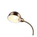 Trio 504900104 stolné svietidlo Perry 1x28W | E27 - ohybné rameno, káblový spínač, mosadz