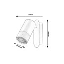 Rabalux 5069 nástenné svietidlo Zircon 1x5W | GU10 - čierna, strieborná