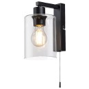 Rabalux 5077 nástenné svietidlo Miroslaw 1x40W | E27 - čierna