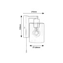 Rabalux 5077 nástenné svietidlo Miroslaw 1x40W | E27 - čierna