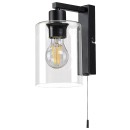 Rabalux 5077 nástenné svietidlo Miroslaw 1x40W | E27 - čierna