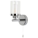 Rabalux 5087 nástenné svietidlo Aviva 1x28W | G9 | IP44 - chróm, opál