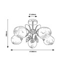 Rabalux 5099 prisadené stropné svietidlo Fauna 5x40W | E27 - zlatá, biela