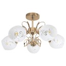 Rabalux 5099 prisadené stropné svietidlo Fauna 5x40W | E27 - zlatá, biela