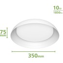 Philips 8720169301030 LED prisadené stropné svietidlo Fleta  | 10W integrovaný LED zdroj | 1950lm | 4000K