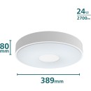 Philips 8720169301276 LED prisadené stropné svietidlo Coiner  | 24W integrovaný LED zdroj | 2800lm | 4000K