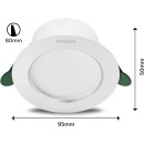 Philips 8720169308206 LED zapustené svietidlo Diamond Cut | 6,5W integrovaný LED zdroj | 1050lm | 3000K