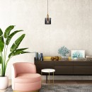 Rabalux 5222 závesné stropné svietidlo Donati 1x40W | E27 - zlatá, dymové sklo
