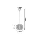 Rabalux 5238 závesné stropné svietidlo Rupert 1x40W | E27 - čierna, drevo