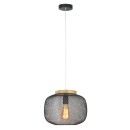 Rabalux 5238 závesné stropné svietidlo Rupert 1x40W | E27 - čierna, drevo