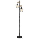 Rabalux 5246 stojacie svietidlo Fabian 2x40W | E27 - čierna, drevo