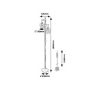 Rabalux 5246 stojacie svietidlo Fabian 2x40W | E27 - čierna, drevo