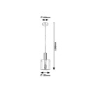 Rabalux 5249 závesné stropné svietidlo Donati 1x60W | E27 - chróm