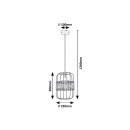 Rabalux 5283 závesné stropné svietidlo Indiana 1x40W | E27 - čierna