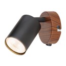 Rabalux 5295 nástenné svietidlo Edmund 1x25W | GU10 - imitácia dreva, čierna