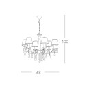 Luce Ambiente Design I-BOEME/6 závesné stropné svietidlo BOEME E14 | chróm