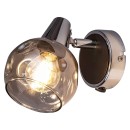 Rabalux 5346 nástenná lampa Tamara 1x40W | E14 - chróm, dymové sklo