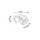 Rabalux 5346 nástenná lampa Tamara 1x40W | E14 - chróm, dymové sklo