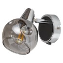 Rabalux 5346 nástenná lampa Tamara 1x40W | E14 - chróm, dymové sklo