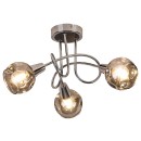 Rabalux 5348 prisadené stropné svietidlo Tamara 3x40W | E14 - chróm, dymové sklo