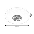 Rabalux 5365 LED stropnica Ophelia 1x40W | 3200lm | 3000-6500K | RGB - stmievateľné, diaľkové ovládanie, časovač, nočné osvetlenie,Wi-Fi, hviezdny efekt, chróm, biela
