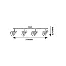 Rabalux 5389 bodové stropné svietidlo Thelma 4x40W | E14 | IP20 - antické striebro