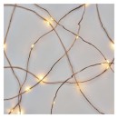Emos D3AW01 vianočná nano reťaz 4m 40 LED | 2,4W | IP44 - teplá biela, časovač, medená