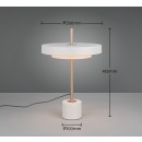 Trio T540210176 LED stolná lampička KEATON  | 12W integrovaný LED zdroj | 1x1400lm | 2300+3000+4000K | vypínač | stmievač | sivá