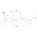 Globo 56133-9D LED prisadený luster Riha 9x3W | 720lm | G9 | 3000K