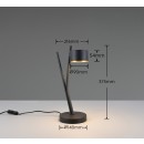 Trio 569000180 stolná lampička CODA | 10W GX53 | vypínač