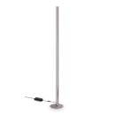 Ideal lux 366210 LED stojacia lampa DORICA  | 50W integrovaný LED zdroj | 2140lm | 3000K | vypínač | sivá