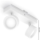 Philips 8720169174764 LED bodové svietidlo Bracia | 11W integrovaný LED zdroj | 1100 lm | 2700K
