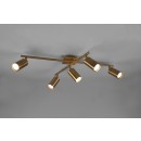 Trio 612400504 prisadené stropné svietidlo Marley 5x35W | GU10 - nastaviteľné, mosadz