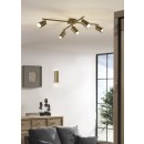 Trio 612400504 prisadené stropné svietidlo Marley 5x35W | GU10 - nastaviteľné, mosadz