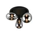 Trio T617030332 prisadené stropné svietidlo LUMINA  | 10W E14 | čierna | dymová