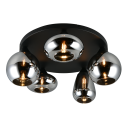 Trio T617030532 prisadené stropné svietidlo LUMINA  | 10W E14 | čierna | dymová