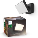 Philips Hue 8719514382763 LED vonkajší reflektor Welcome 1x20,5W | 2600lm | 2700K | IP44 - stmievateľné, White, čierna