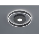 Trio 625710242 LED stropné svietidlo Logan 1x45W | 4000L | 2700-6000K | IP20 - stmievateľné, nastavenie teploty osvetlenia, diaľkové ovládanie, funkcia nočného osvetlenia, antracit