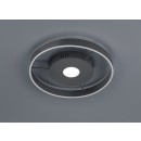 Trio 625710242 LED stropné svietidlo Logan 1x45W | 4000L | 2700-6000K | IP20 - stmievateľné, nastavenie teploty osvetlenia, diaľkové ovládanie, funkcia nočného osvetlenia, antracit