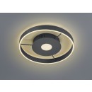 Trio 625710242 LED stropné svietidlo Logan 1x45W | 4000L | 2700-6000K | IP20 - stmievateľné, nastavenie teploty osvetlenia, diaľkové ovládanie, funkcia nočného osvetlenia, antracit