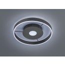 Trio 625710242 LED stropné svietidlo Logan 1x45W | 4000L | 2700-6000K | IP20 - stmievateľné, nastavenie teploty osvetlenia, diaľkové ovládanie, funkcia nočného osvetlenia, antracit