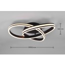 Trio 626210132 LED prisadené stropné svietidlo Nuria/Yara 1x58W | 7000lm | 2300 + 3000 + 4000K - DIP switch, 3 fázové stmievanie, čierna