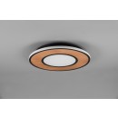 Trio 626610232 LED stropné svietidlo Deacon 1x37W | 4400lm | 2700-6000K - 3 fázové stmievanie, čierna, drevo