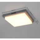 Trio T630369242 LED prisadené stropné svietidlo BERMEJO  | 14W integrovaný LED zdroj | 1x1450lm | 2300+3000+4000K | pohybové čidlo | antracit