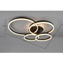 Trio 632210432 LED prisadené stropné svietidlo DRAKE | 50W integrovaný LED zdroj | 5850lm | 2700-6500K | stmievač | diaľkové ovládanie